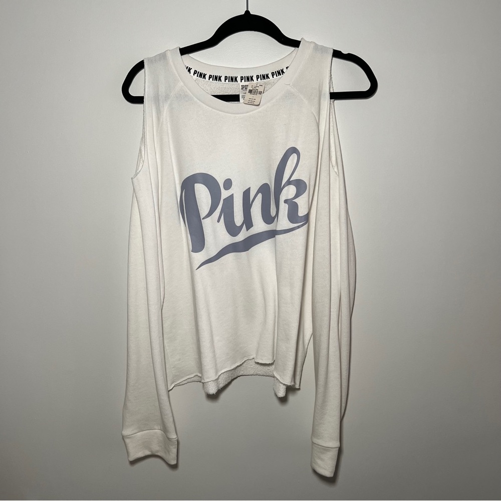 Victoria’s Secret PINK Cold Shoulder Long Sleeve Top Size L